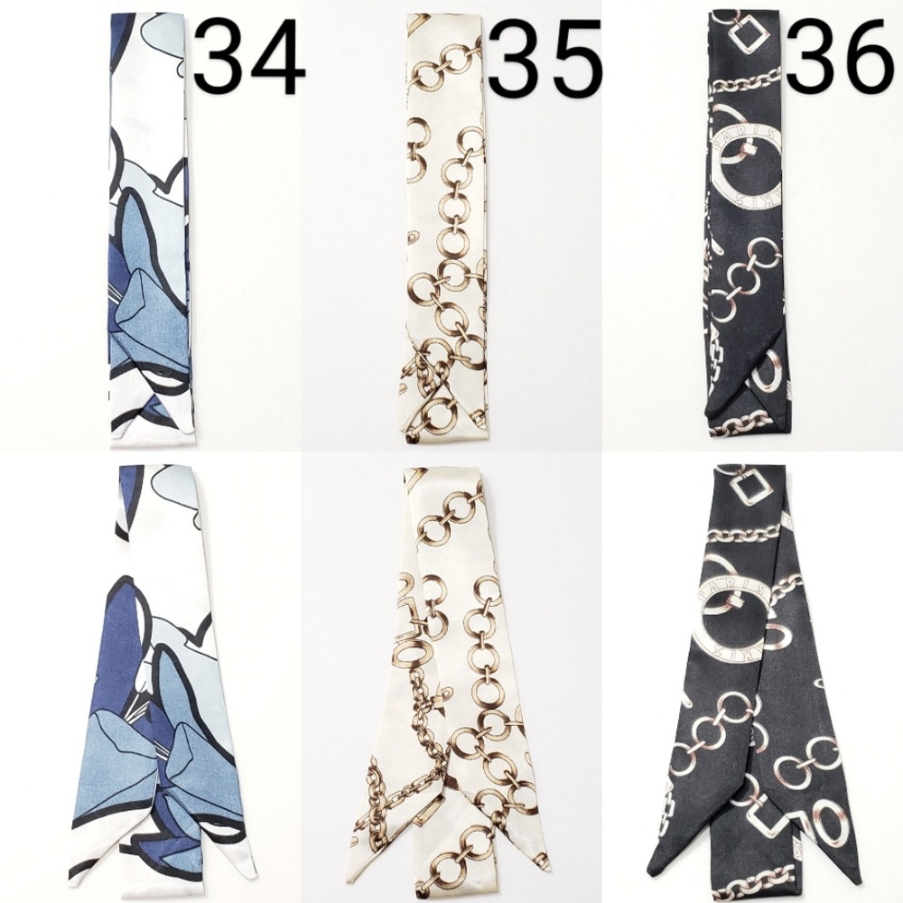New! 2pc Any Design From 34 to 36 Satin Scarves